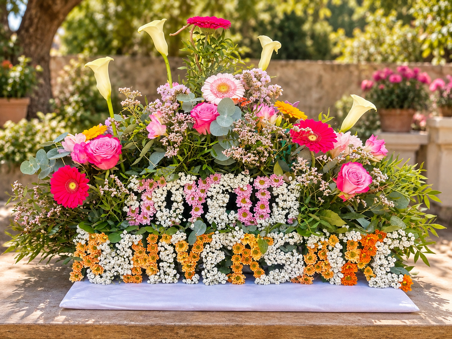 Une explosion de fleurs et de couleurs pour célébrer un anniversaire tout en douceur